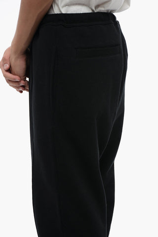 Joggers in Misto Cotone Felpato con Polsini