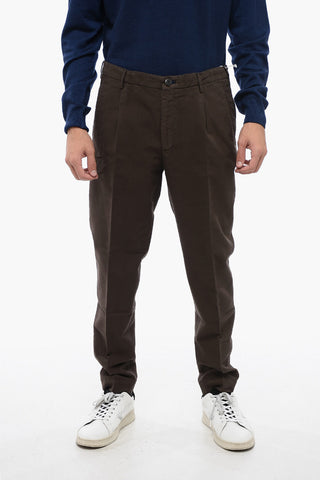 Tapered Fit Cotton Stretch Pants