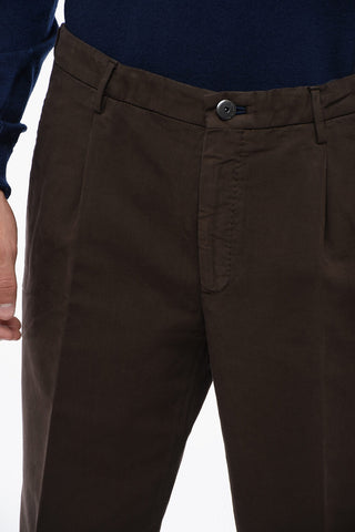 Tapered Fit Cotton Stretch Pants