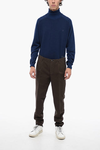 Tapered Fit Cotton Stretch Pants