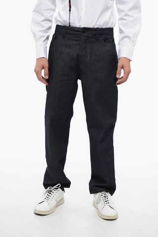 Jeans Regular Fit con Bottoni Logati 20cm