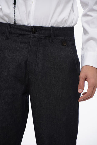 Jeans Regular Fit con Bottoni Logati 20cm