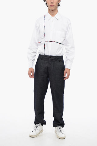 Jeans Regular Fit con Bottoni Logati 20cm