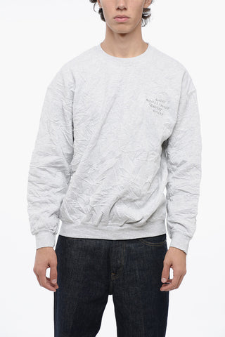 Lightweight Creased Crew-neck sweatshirt