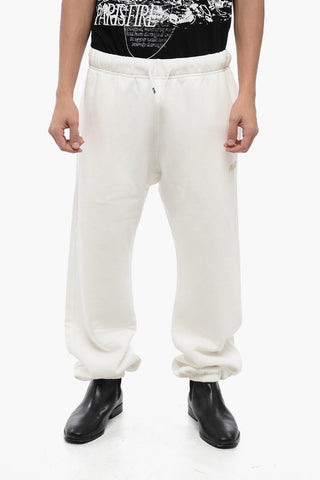 Fleeced-Cotton Joggers with Drawstring Waist