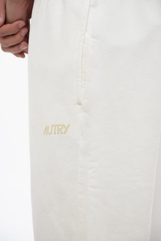 Fleeced-Cotton Joggers with Drawstring Waist