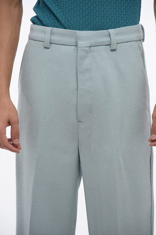 Chinohose aus Wollstoff mit verdecktem Verschluss