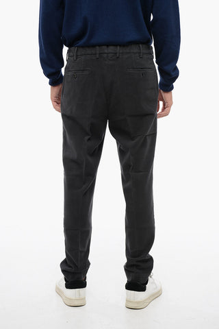Regular Waist Solid Color Chinos Pants