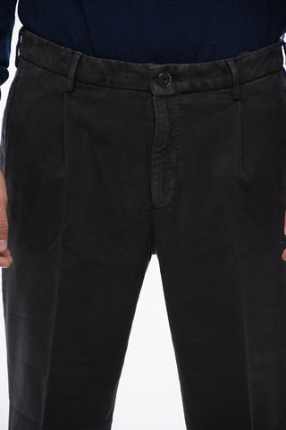 Regular Waist Solid Color Chinos Pants