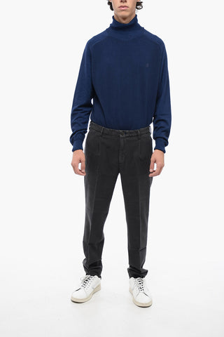 Regular Waist Solid Color Chinos Pants