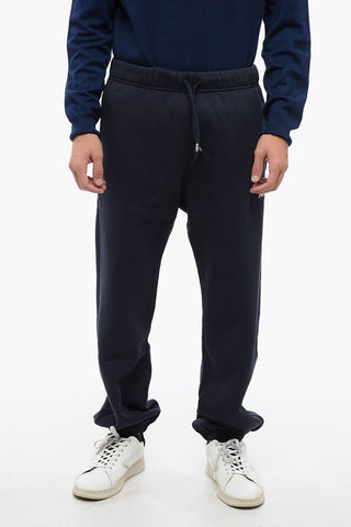 Joggers in Cotone Felpato con Logo a Contrasto