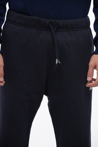 Joggers in Cotone Felpato con Logo a Contrasto