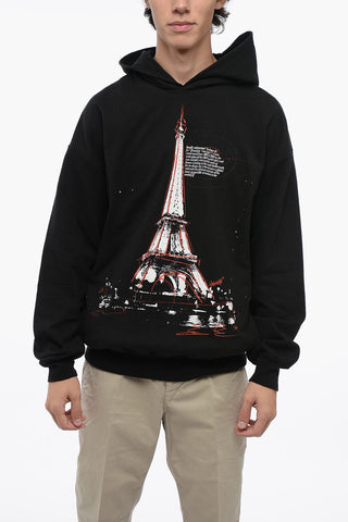 Cotton Hoodie with Front Print