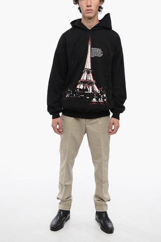 Cotton Hoodie with Front Print