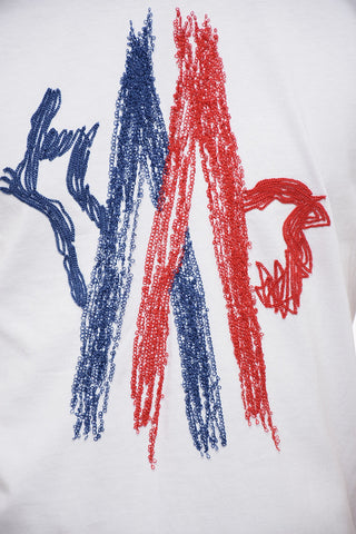 T-Shirt Girocollo in Cotone con Logo Ricamato