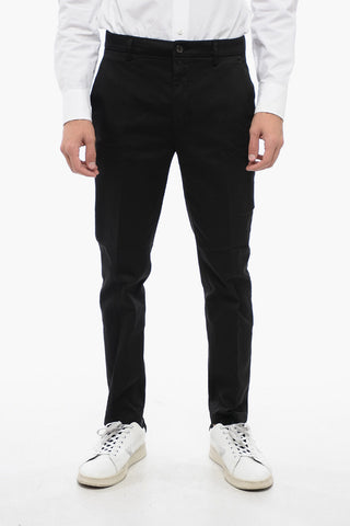 Cotton Twill Pants with Flap Pocket