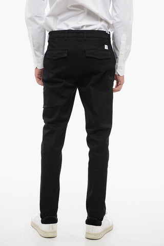 Cotton Twill Pants with Flap Pocket
