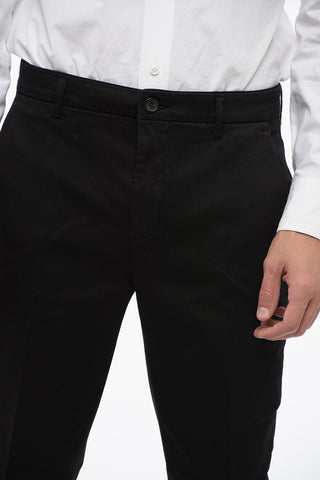 Cotton Twill Pants with Flap Pocket
