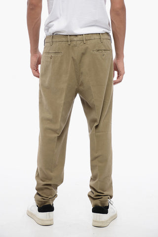 Regular Waist Solid Color Chinos Pants
