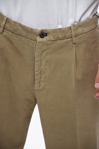 Regular Waist Solid Color Chinos Pants