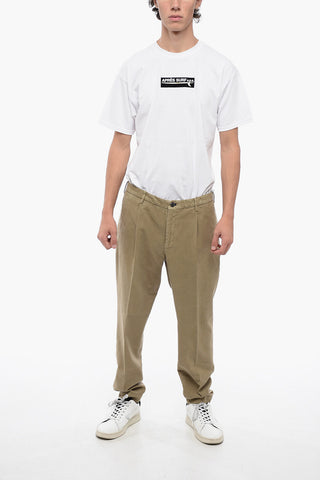 Regular Waist Solid Color Chinos Pants