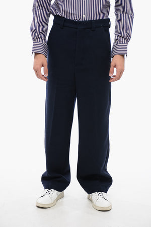 Chinohose aus Wollstoff mit verdecktem Verschluss