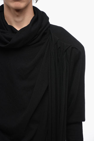 Turtle Neck Sweater With Draping