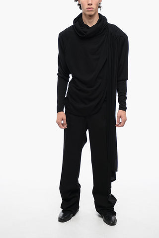 Turtle Neck Sweater With Draping