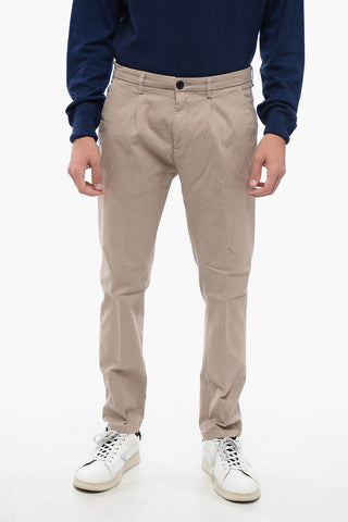 Regular Waist Twill Chinos Pants