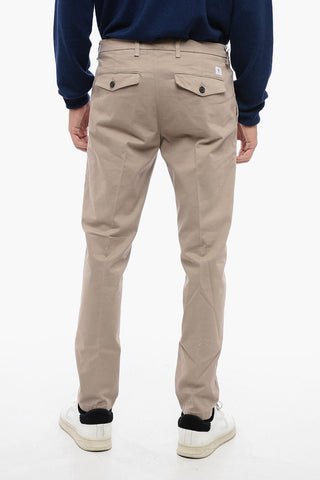 Regular Waist Twill Chinos Pants