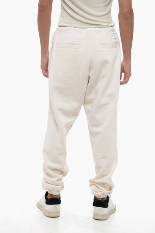 Joggers in Misto Cotone Felpato con Polsini