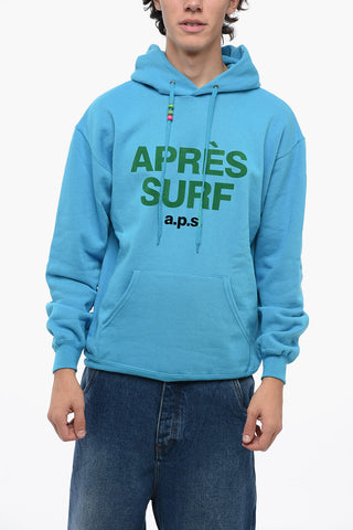 Cotton Blend Hoodie with Velvet Logo
