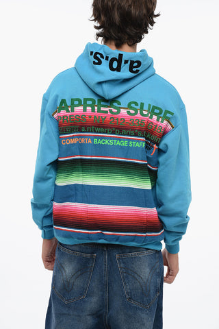 Cotton Blend Hoodie with Velvet Logo