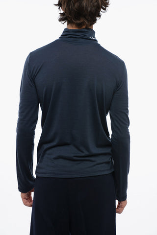 Maglia a Collo Alto in Lana Tech