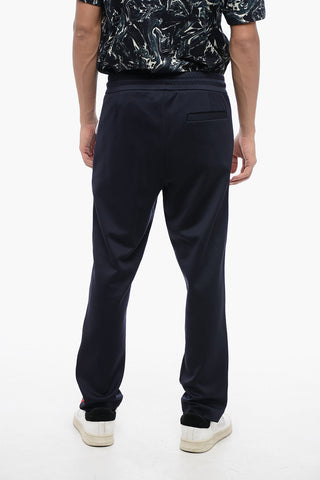 Cotton Blend Trackpants with Side Contrasting Bands