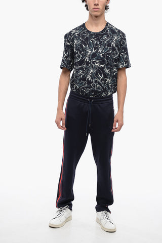 Cotton Blend Trackpants with Side Contrasting Bands