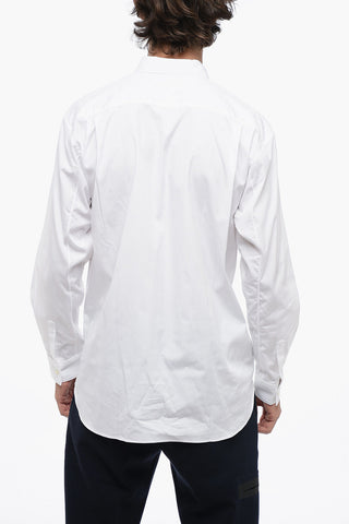 SHIRT Balanced Stripe Cotton Shirt with Tartan Inserts