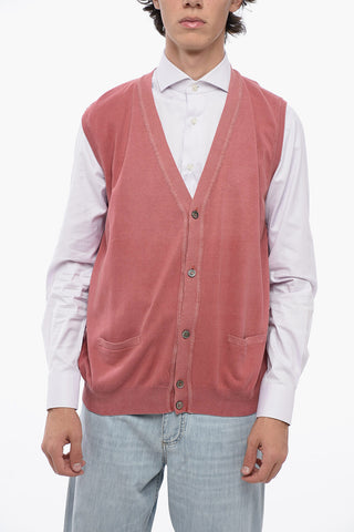Cardigan Smanicato Collo A V