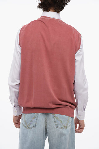 Cardigan Smanicato Collo A V