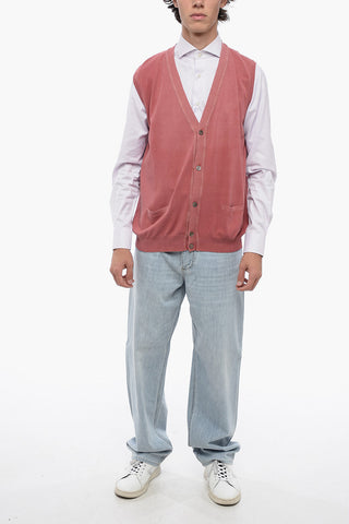 Cardigan Smanicato Collo A V