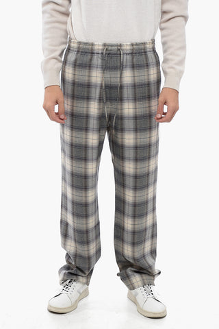 Tartan Checked Wool Casual Pants