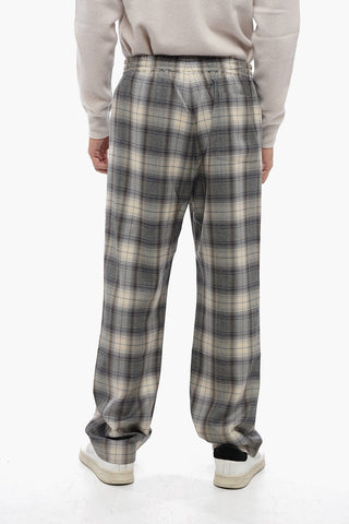 Tartan Checked Wool Casual Pants