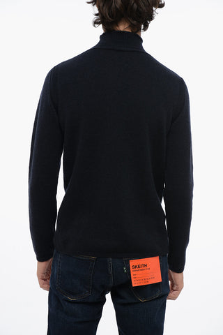 Maglia a Collo Alto in Misto Cammello