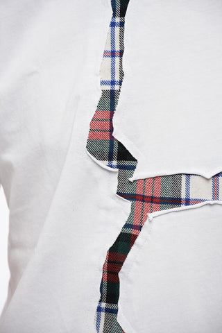 SHIRT Cotton T-Shirt with Tartan Inserts