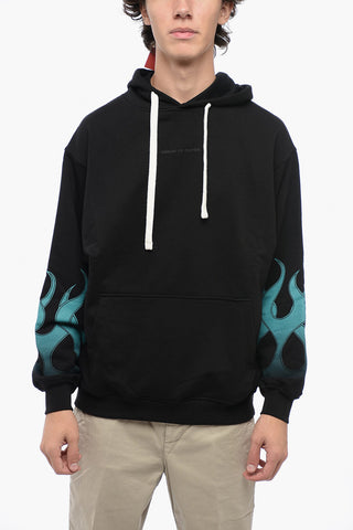 Cotton Hoodie with Gradient Print