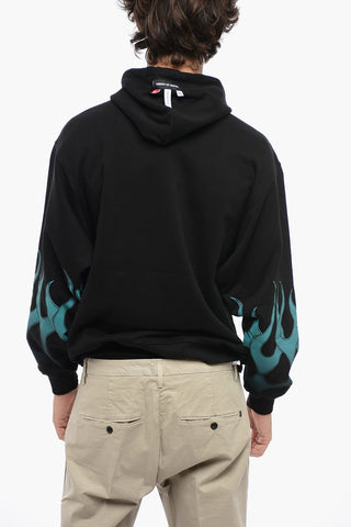 Cotton Hoodie with Gradient Print