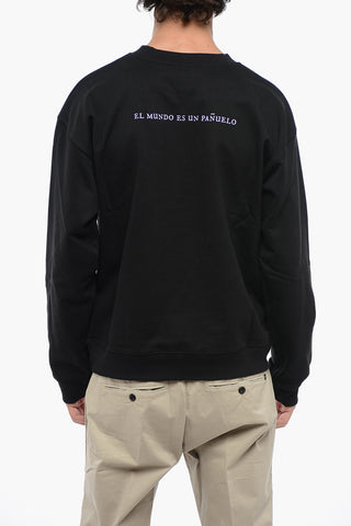 Printed Brushed Cotton Crew-neck Sweatshirt