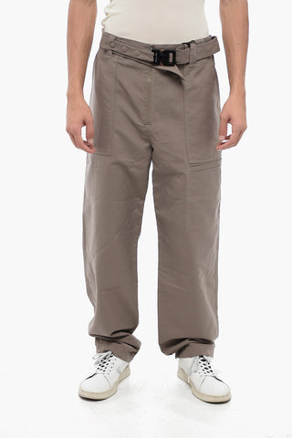Multipocketed Cotton Pants with Safety Belt