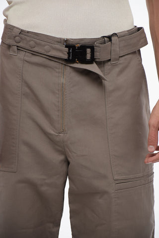 Multipocketed Cotton Pants with Safety Belt