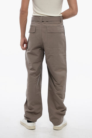 Multipocketed Cotton Pants with Safety Belt